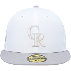 Colorado Rockies New Era 2007 World Series Side Patch Undervisor 59FIFTY Fitted Hat - White/Gray Hats