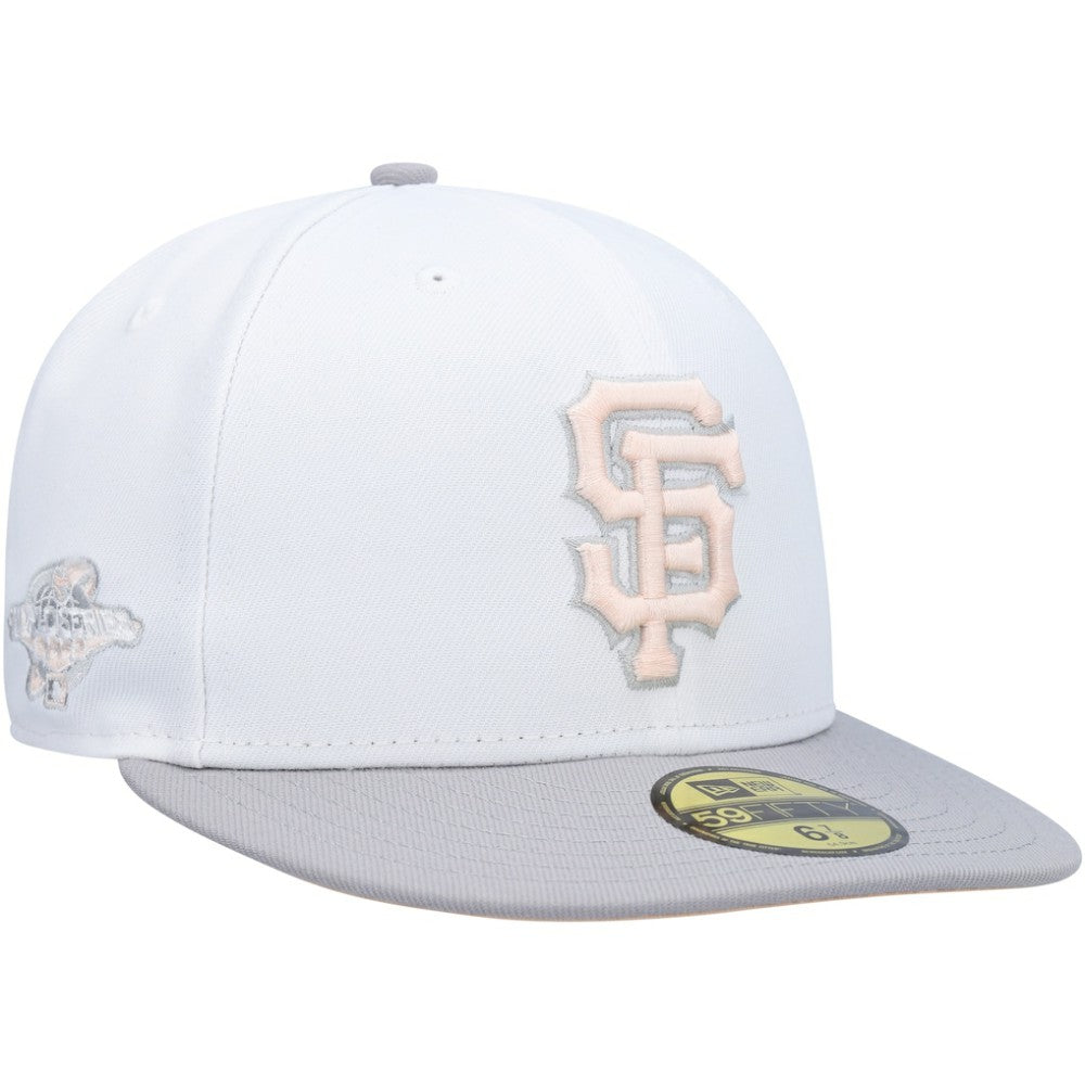 San Francisco Giants New Era 2002 World Series Side Patch Undervisor 59FIFTY Fitted Hat - White/Gray Hats
