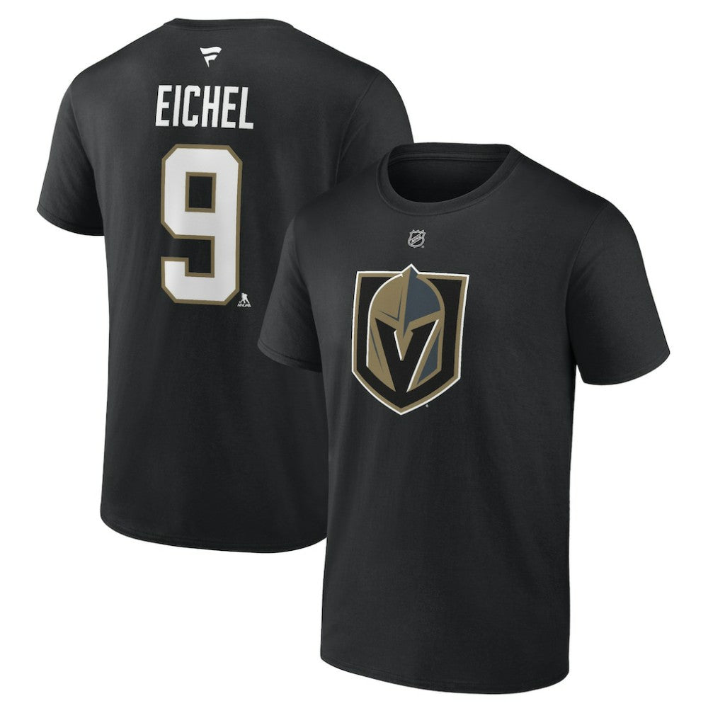 NHL Jack Eichel Vegas Golden Knights Fanatics Authentic Stack Name & Number T-Shirt - Black