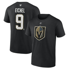 NHL Jack Eichel Vegas Golden Knights Fanatics Authentic Stack Name & Number T-Shirt - Black