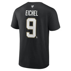 NHL Jack Eichel Vegas Golden Knights Fanatics Authentic Stack Name & Number T-Shirt - Black