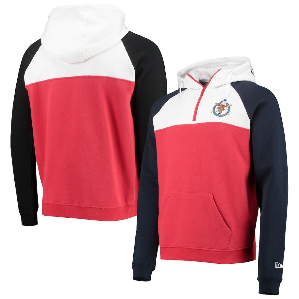 Washington Nationals New Era Cooperstown Collection Quarter-Zip Hoodie Jacket - Red/White Jackets