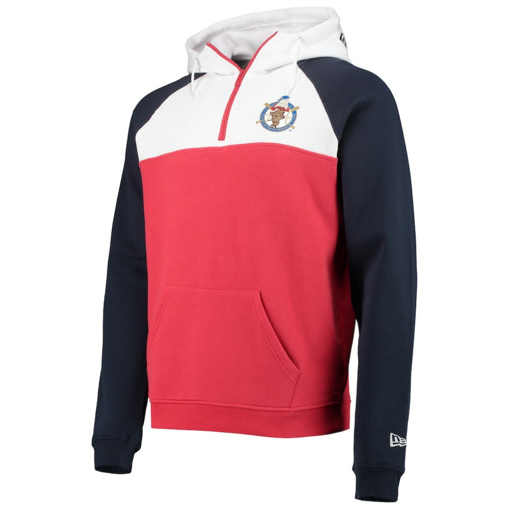 Washington Nationals New Era Cooperstown Collection Quarter-Zip Hoodie Jacket - Red/White Jackets