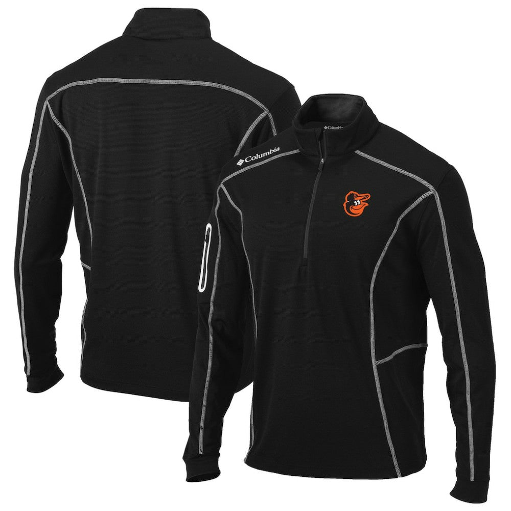 Baltimore Orioles Columbia Shotgun Omni-Wick Quarter-Zip Pullover Jacket - Black Jackets