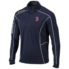 Boston Red Sox Columbia Shotgun Omni-Wick Quarter-Zip Pullover Jacket - Navy Jackets
