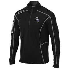 Colorado Rockies Columbia Shotgun Omni-Wick Quarter-Zip Pullover Jacket - Black Jackets