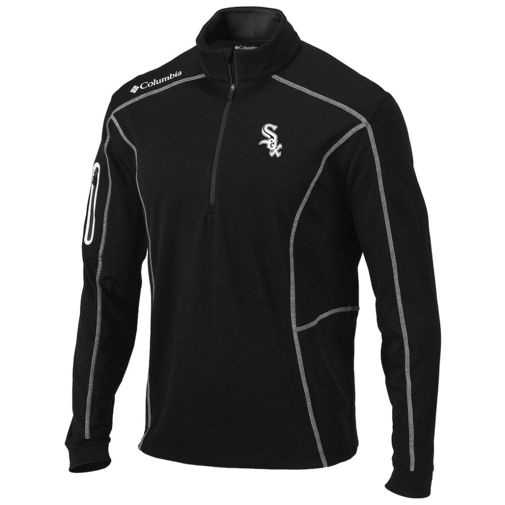 Chicago White Sox Columbia Shotgun Omni-Wick Quarter-Zip Pullover Jacket - Black Jackets