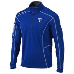 Texas Rangers Columbia Shotgun Omni-Wick Quarter-Zip Pullover Jacket - Royal Jackets