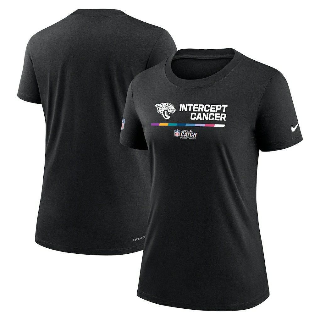 Jacksonville Jaguars Women's NFL Crucial Catch Performance T-Shirt Black