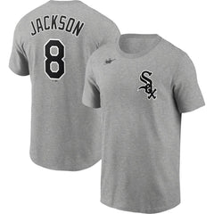 Bo Jackson Chicago White Sox Nike Cooperstown Collection Name & Number T-Shirt - Heathered Gray T-shirts