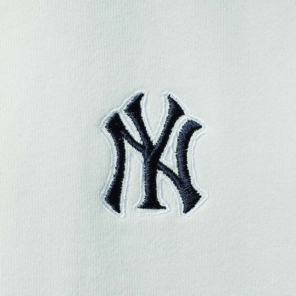 New York Yankees The Wild Collective Women's Two-Hit Quarter-Zip Pullover Top - Light Blue Pullover