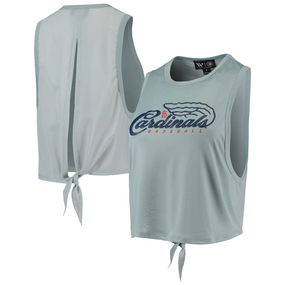 St. Louis Cardinals The Wild Collective Women's Open Back Twist-Tie Tank Top - Light Blue Tanks