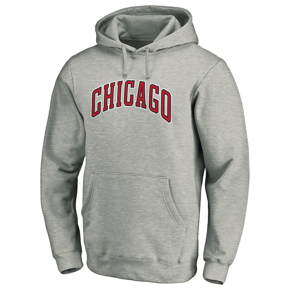 Chicago Bulls Alternate Logo Pullover Hoodie Heather Gray