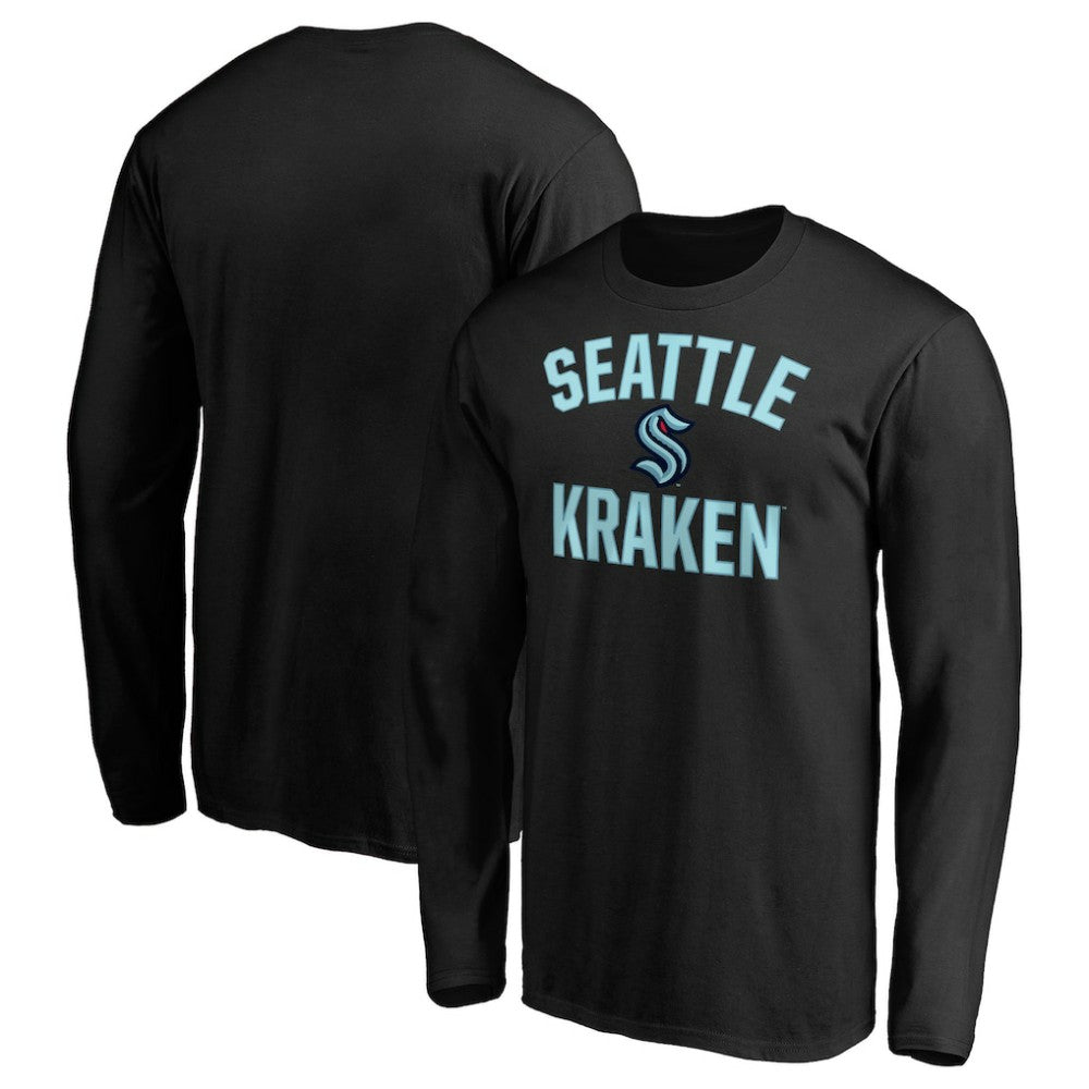NHL Seattle Kraken Team Victory Arch Long Sleeve T-Shirt - Black