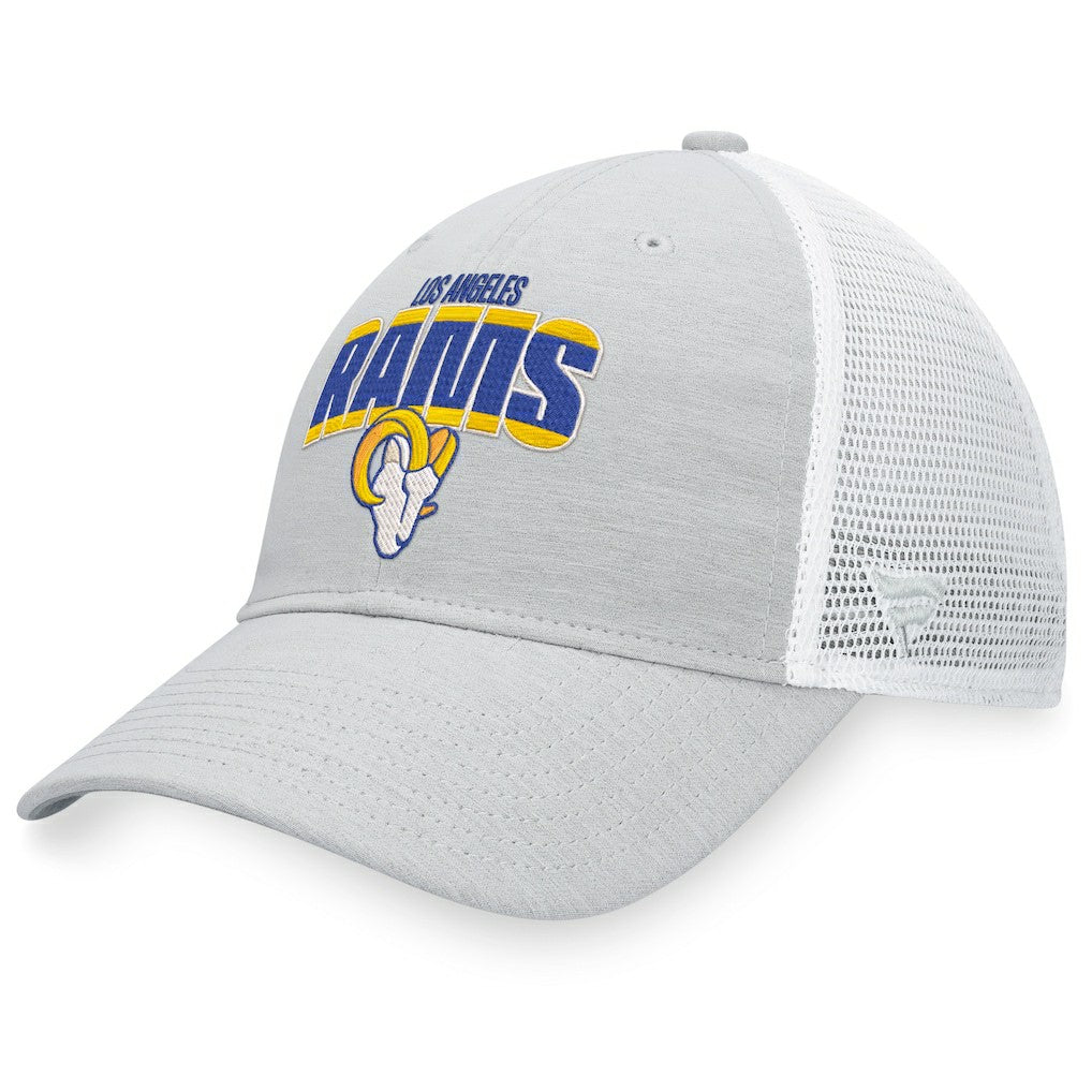 Los Angeles Rams Trucker Snapback Hat Heather Gray/White