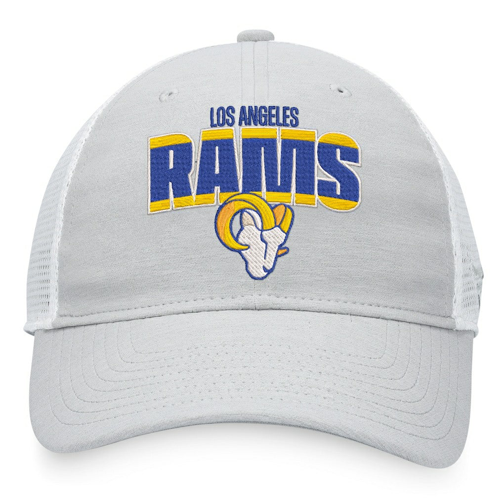 Los Angeles Rams Trucker Snapback Hat Heather Gray/White