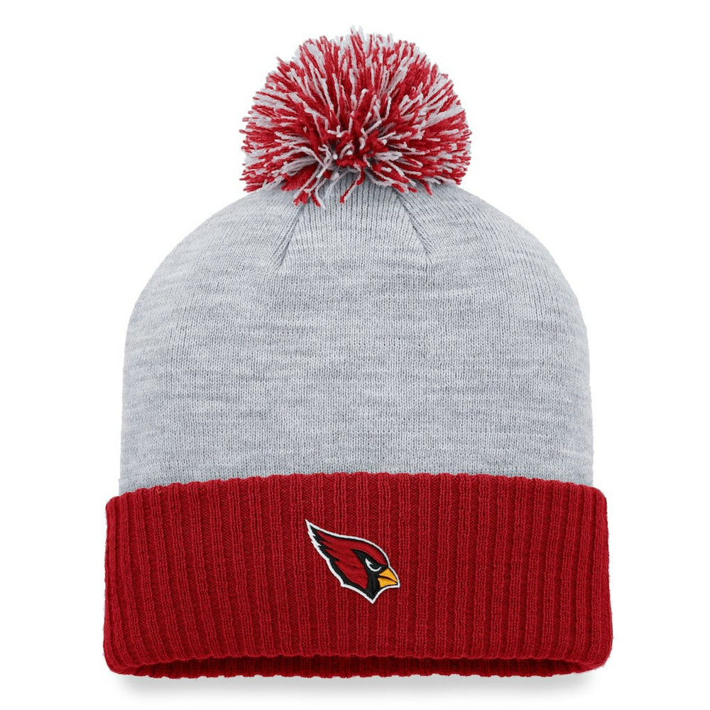 Arizona Cardinals Women's Ash Cuffed Knit Hat with Pom Heather Gray
