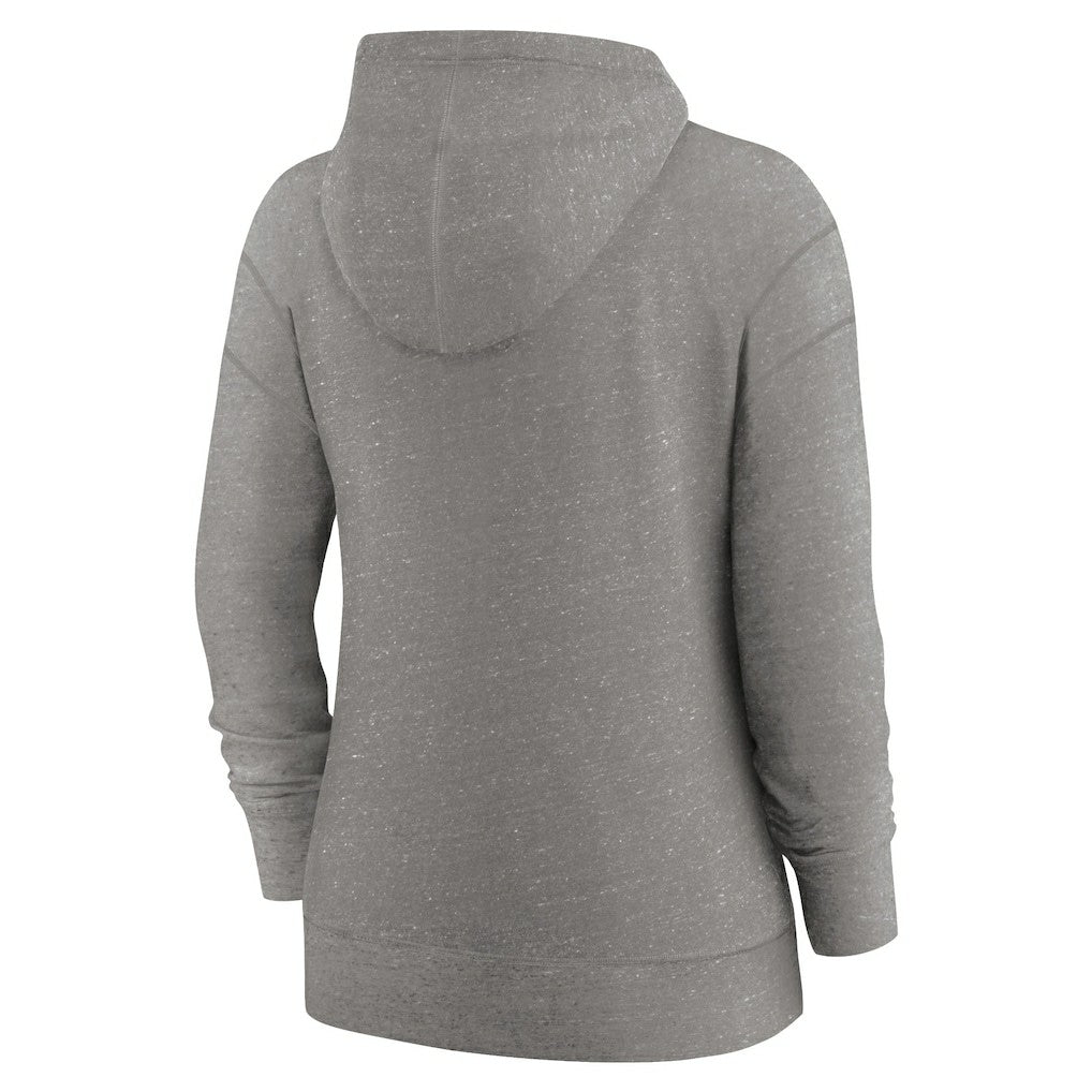 Cleveland Browns Women's Gym Vintage Full-Zip Hoodie Heather Charcoal