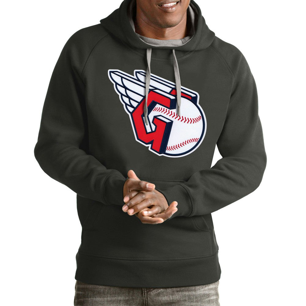 Cleveland Guardians Antigua Team Victory Pullover Hoodie - Charcoal Hoodies