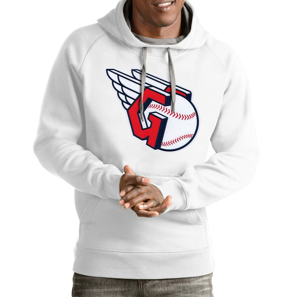 Cleveland Guardians Antigua Team Victory Pullover Hoodie - White Hoodies
