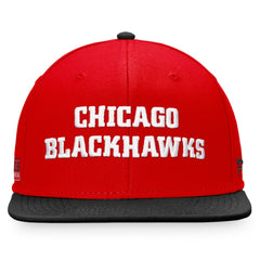 NHL Chicago Blackhawks Fanatics Iconic Color Blocked Snapback Hat - Red/Black