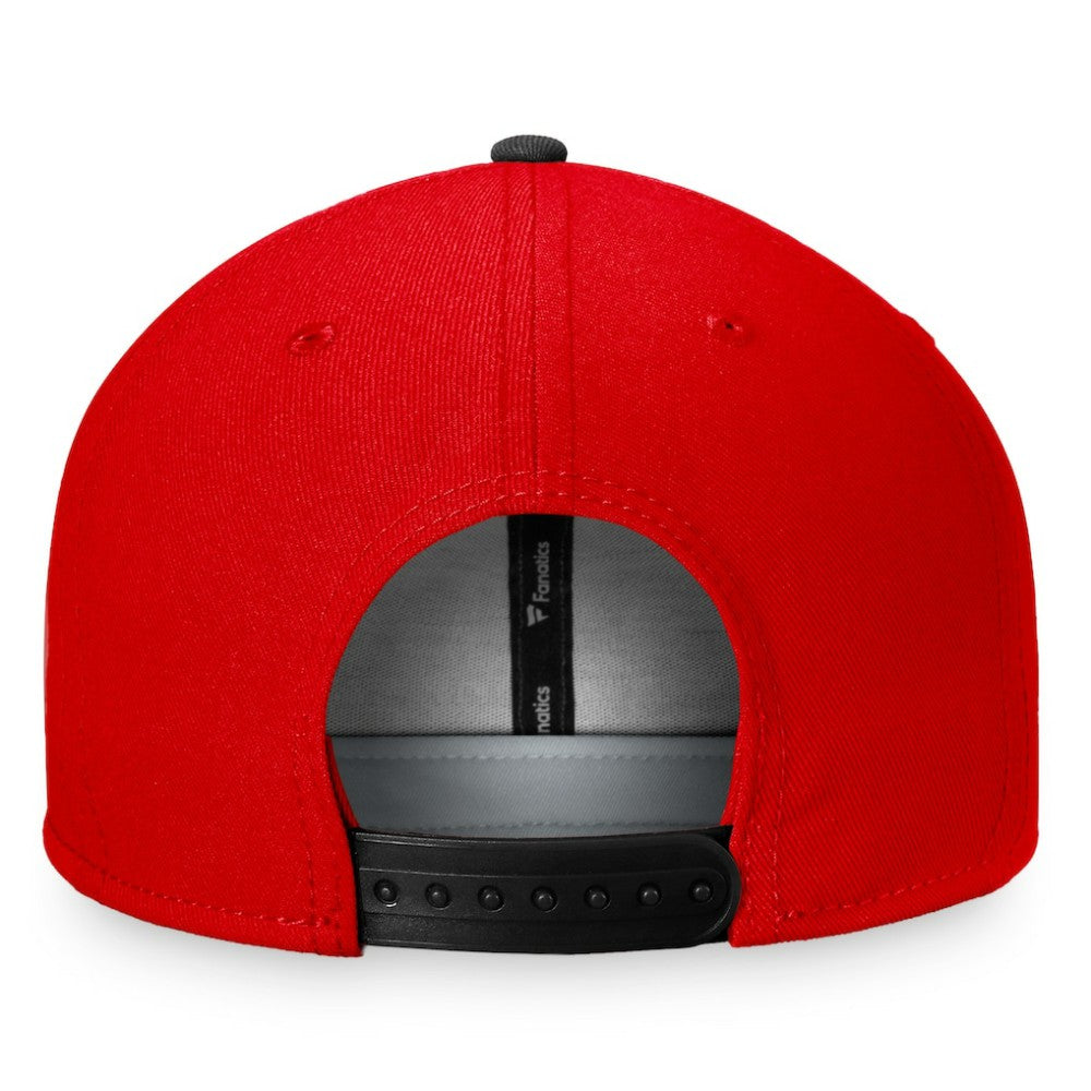 NHL Chicago Blackhawks Fanatics Iconic Color Blocked Snapback Hat - Red/Black