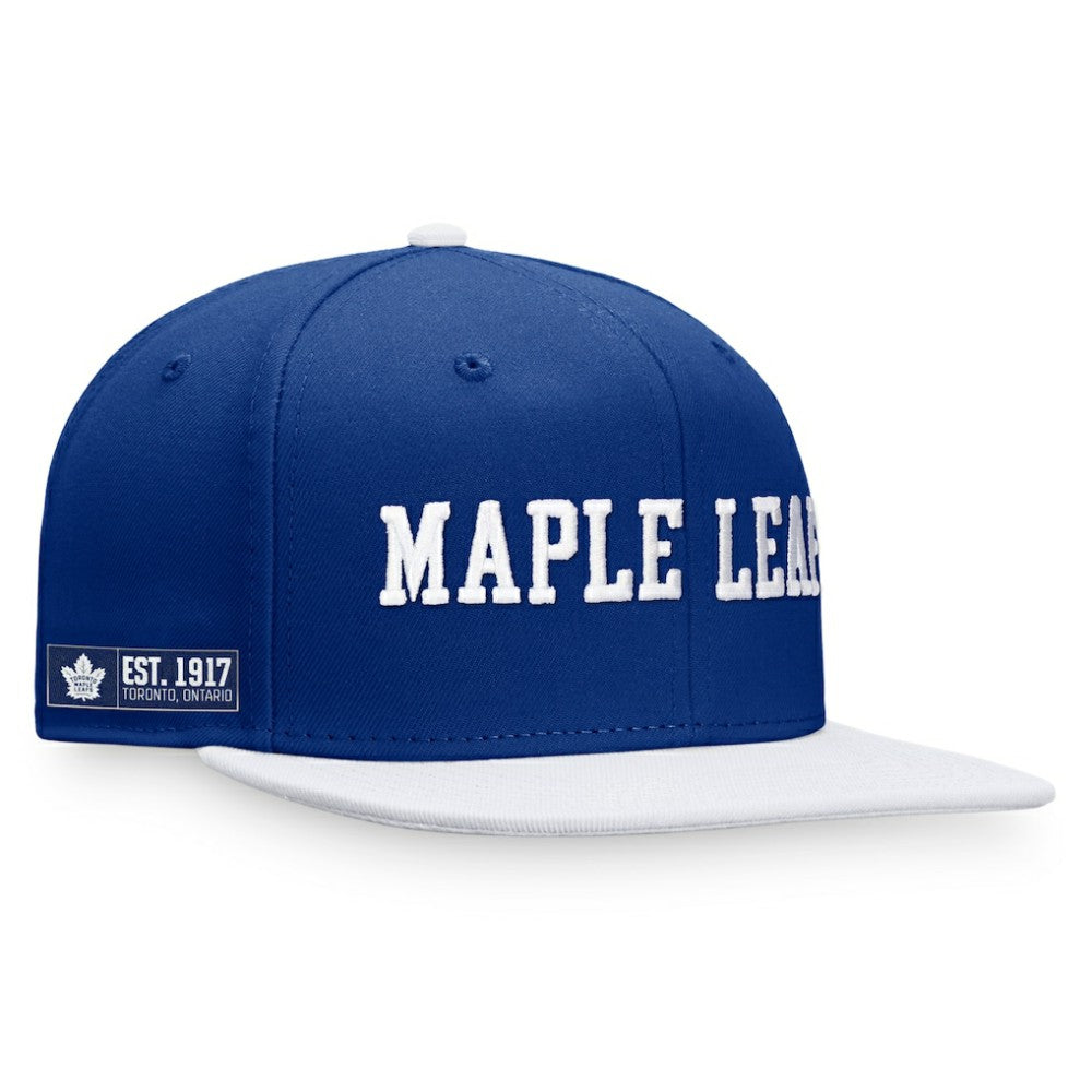 NHL Toronto Maple Leafs Fanatics Iconic Color Blocked Snapback Hat - Blue/White