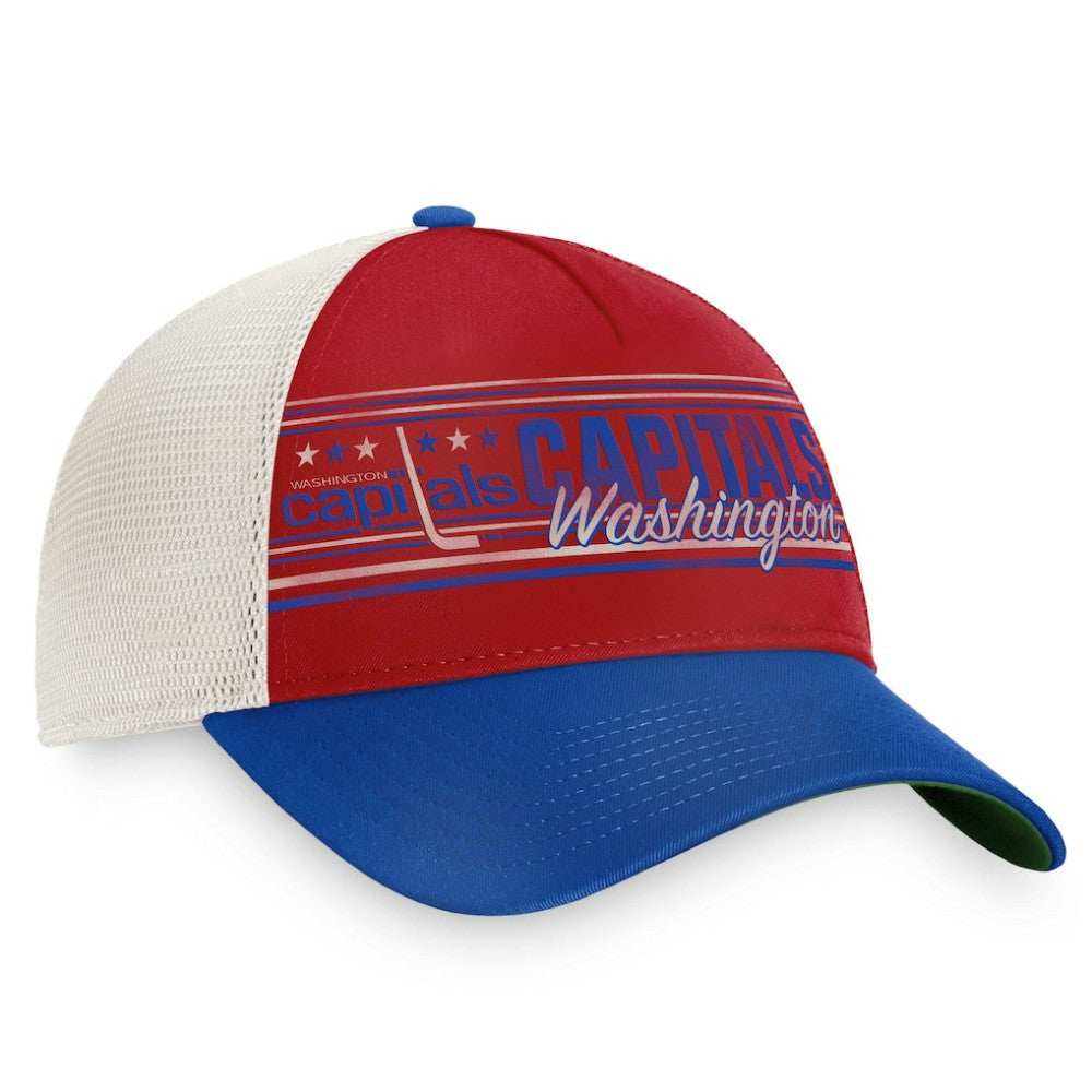 NHL Washington Capitals Fanatics True Classic Retro Trucker Snapback Hat - Red/Royal