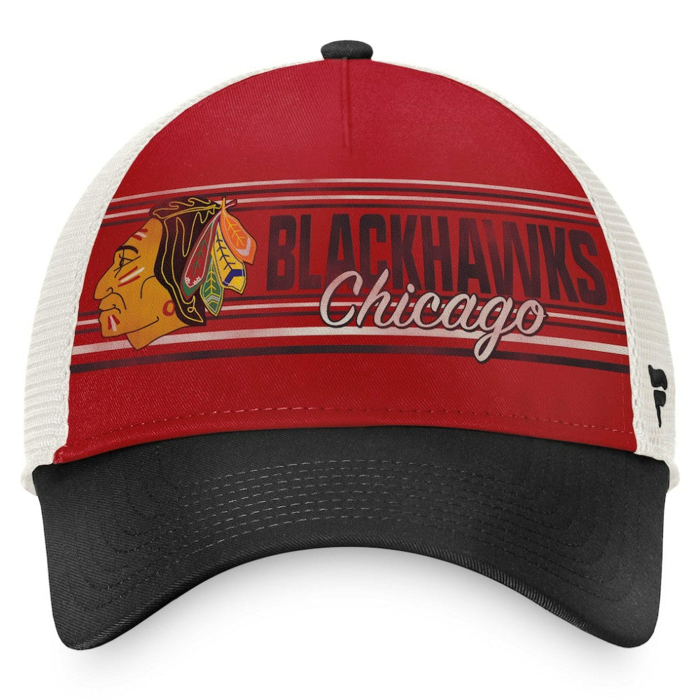 NHL Chicago Blackhawks Fanatics True Classic Retro Trucker Snapback Hat - Red/Black