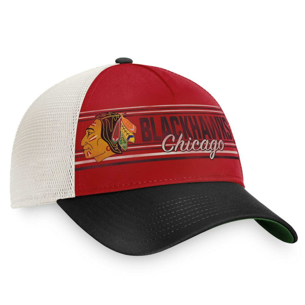 NHL Chicago Blackhawks Fanatics True Classic Retro Trucker Snapback Hat - Red/Black