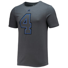 Dak Prescott Dallas Cowboys Player Name & Number T-Shirt Charcoal