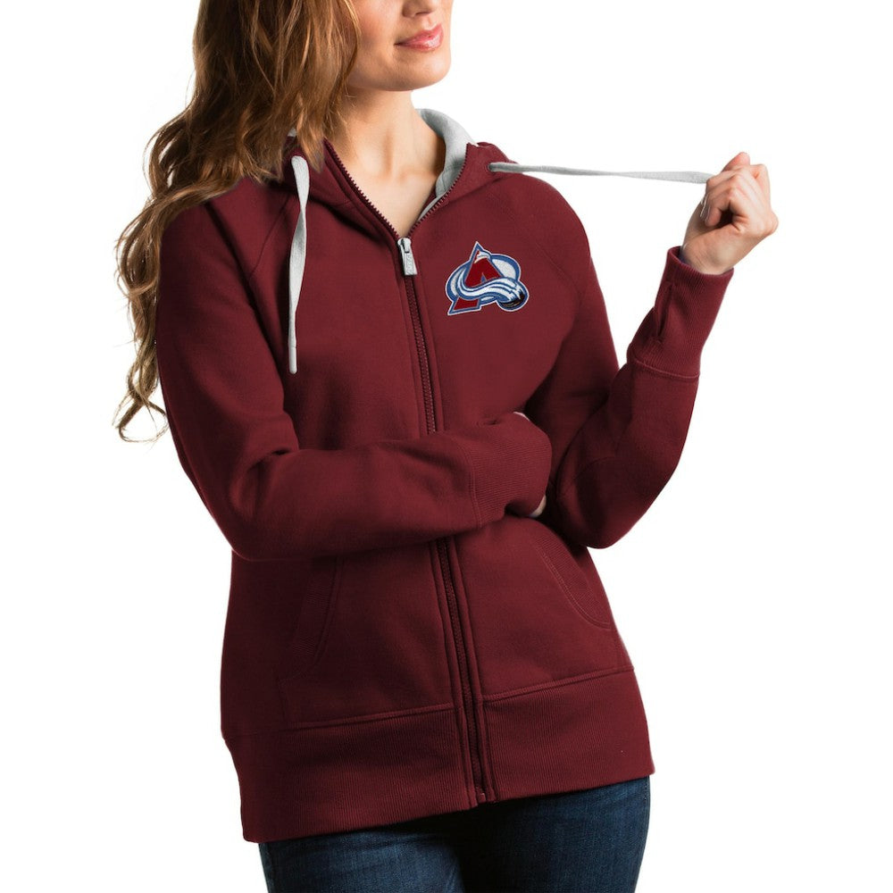 NHL Colorado Avalanche Antigua Women's Victory Full-Zip Hoodie - Burgundy