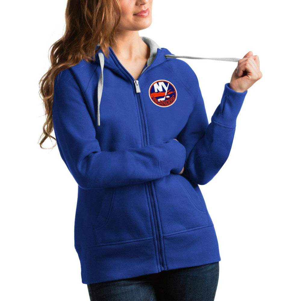 NHL New York Islanders Antigua Women's Team Victory Full-Zip Hoodie - Royal
