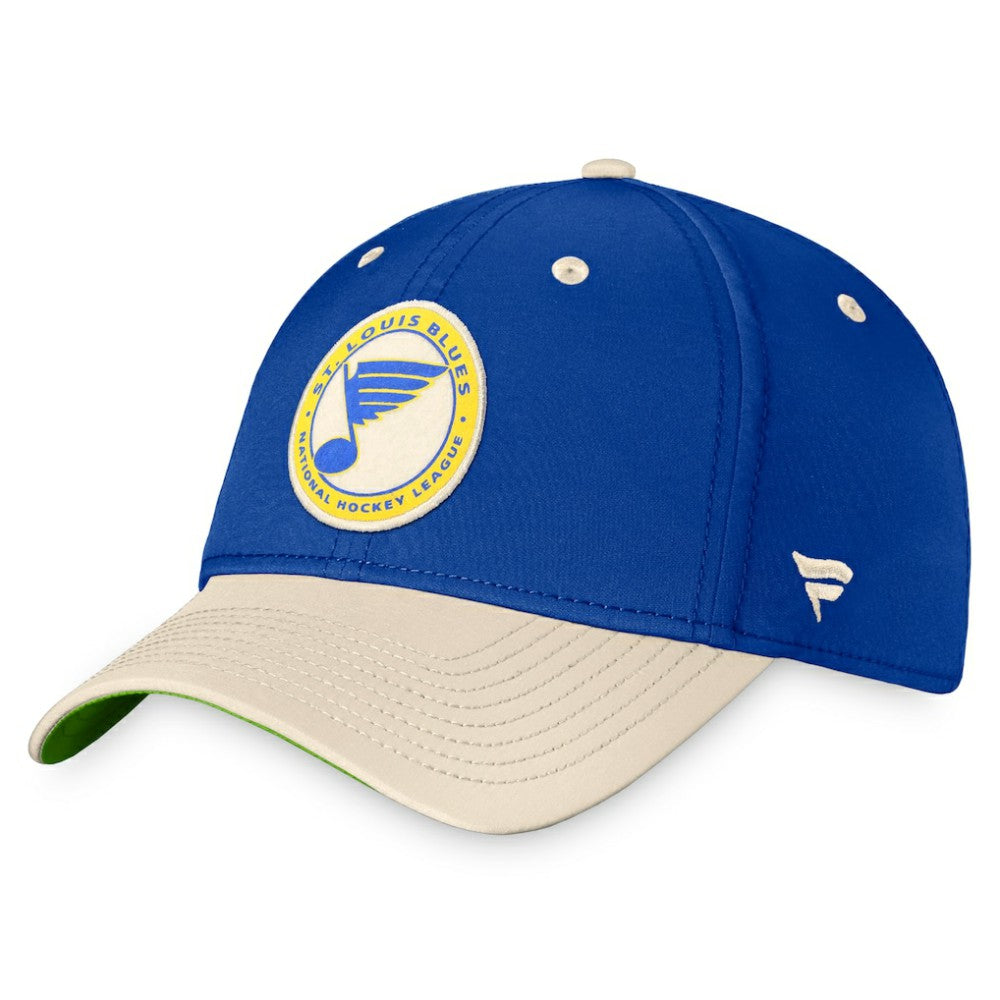 NHL St. Louis Blues Fanatics True Classics Retro Flex Hat - Royal/Khaki