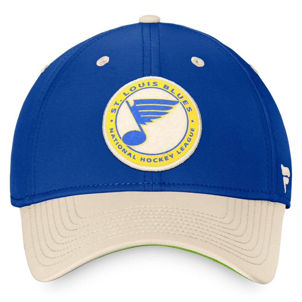 NHL St. Louis Blues Fanatics True Classics Retro Flex Hat - Royal/Khaki
