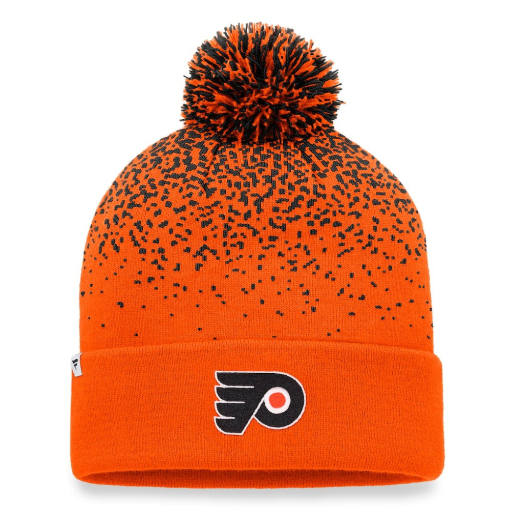 NHL Philadelphia Flyers Fanatics Iconic Gradient Cuffed Knit Hat with Pom - Orange