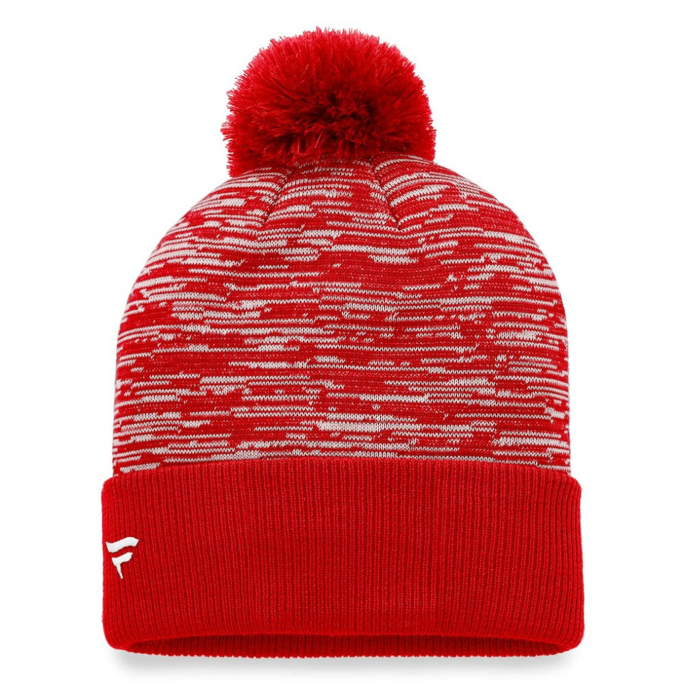 NHL Chicago Blackhawks Fanatics Defender Cuffed Knit Hat with Pom - Red