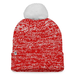 NHL Chicago Blackhawks Fanatics Women's Glimmer Cuffed Knit Hat with Pom - Red