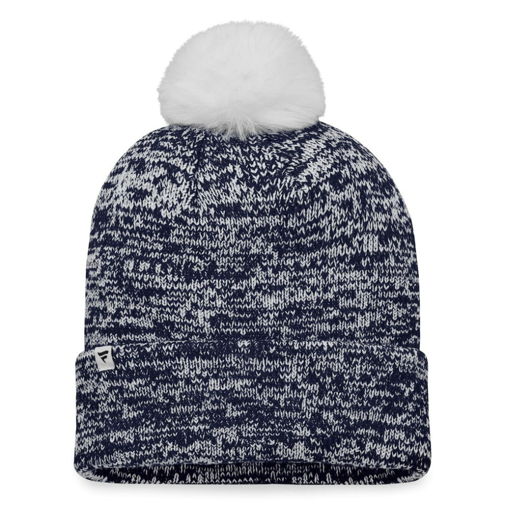 NHL Seattle Kraken Fanatics Women's Glimmer Cuffed Knit Hat with Pom - Deep Sea Blue