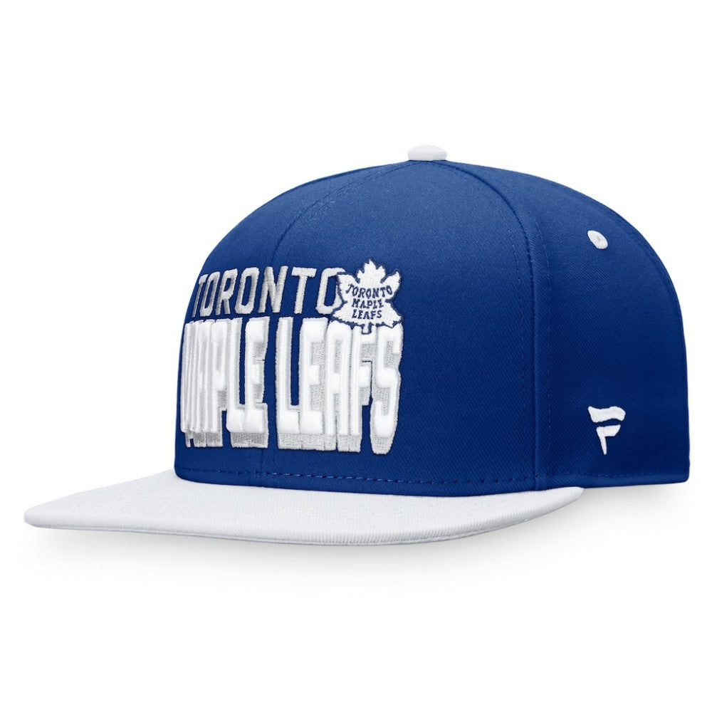 NHL Toronto Maple Leafs Fanatics Heritage Retro Two-Tone Snapback Hat - Blue/White