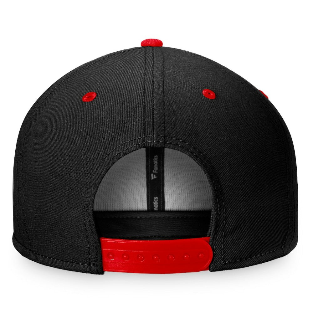 NHL Chicago Blackhawks Fanatics Heritage Retro Two-Tone Snapback Hat - Black/Red
