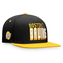 NHL Boston Bruins Fanatics Heritage Retro Two-Tone Snapback Hat - Black/Gold