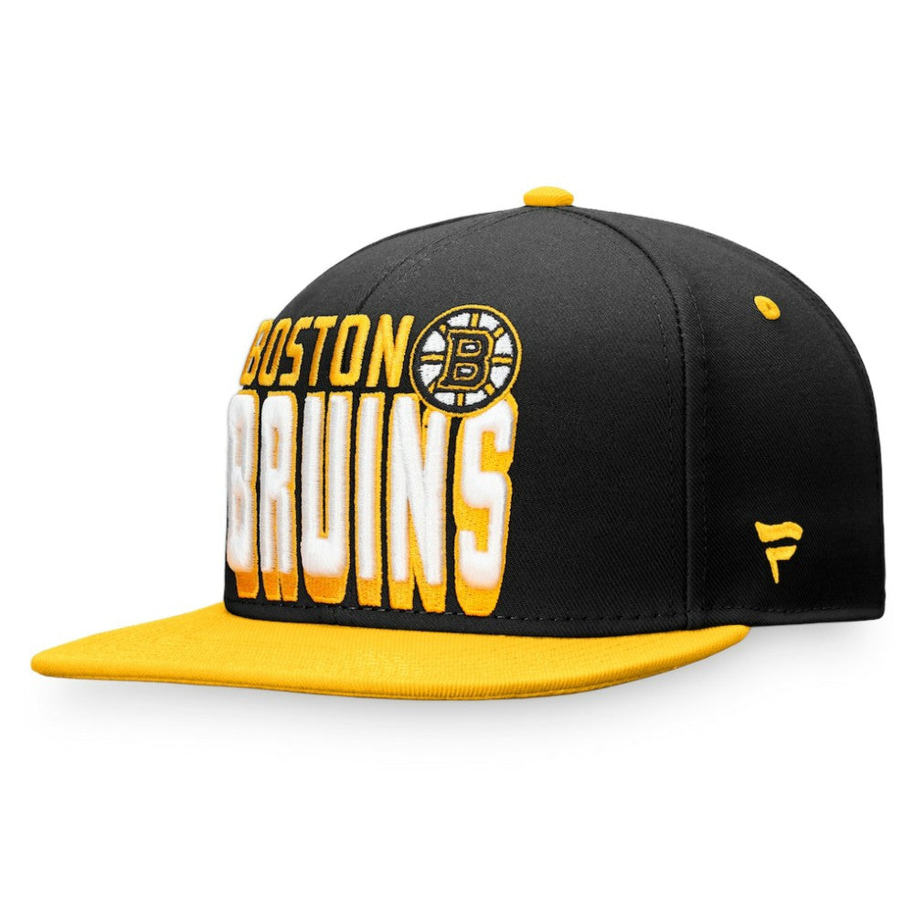 NHL Boston Bruins Fanatics Heritage Retro Two-Tone Snapback Hat - Black/Gold