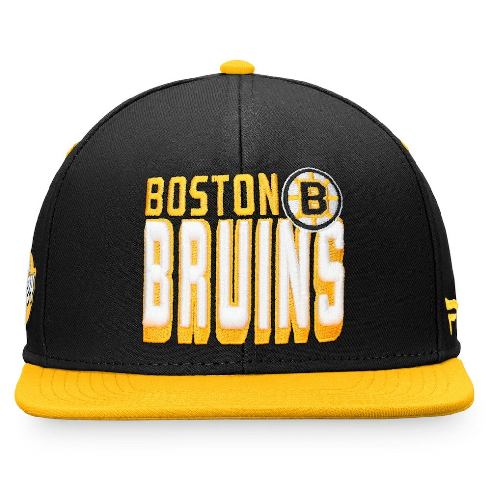 NHL Boston Bruins Fanatics Heritage Retro Two-Tone Snapback Hat - Black/Gold