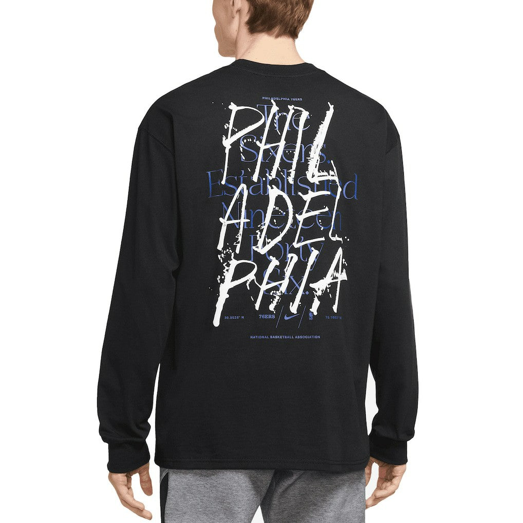 Philadelphia 76ers Courtside Established City Max90 Long Sleeve T-Shirt Black
