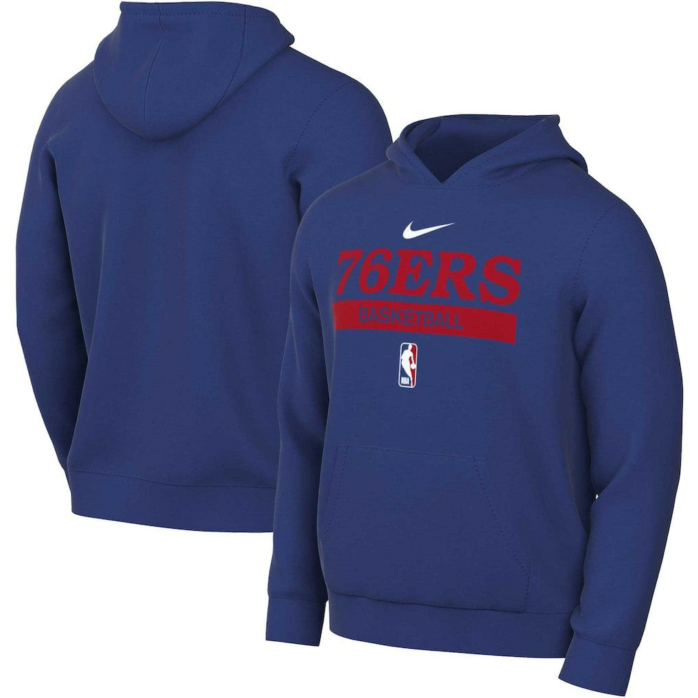 Philadelphia 76ers 2022/23 Spotlight On-Court Practice Performance Pullover Hoodie Royal