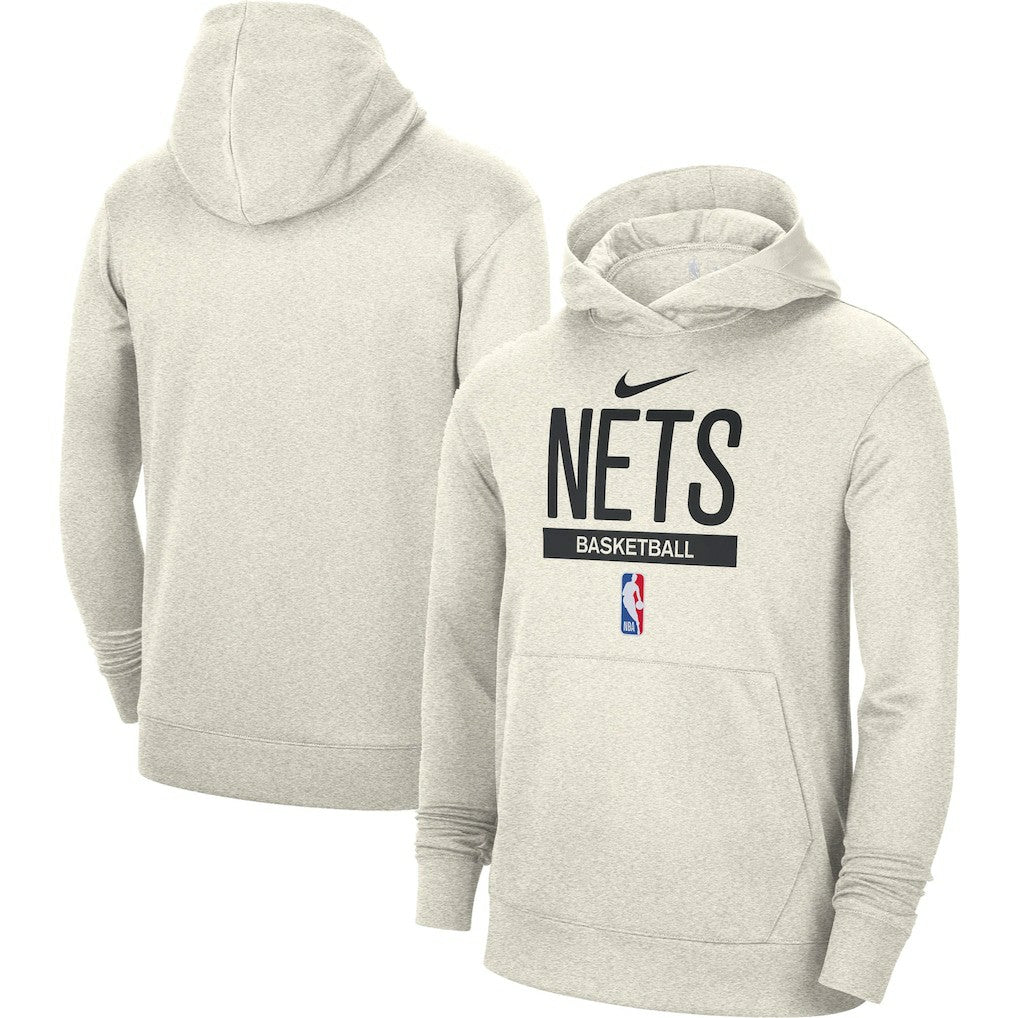 Brooklyn Nets 2022/23 Spotlight On-Court Practice Performance Pullover Hoodie Cream