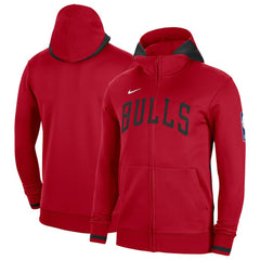Chicago Bulls Authentic Showtime Performance Full-Zip Hoodie Red