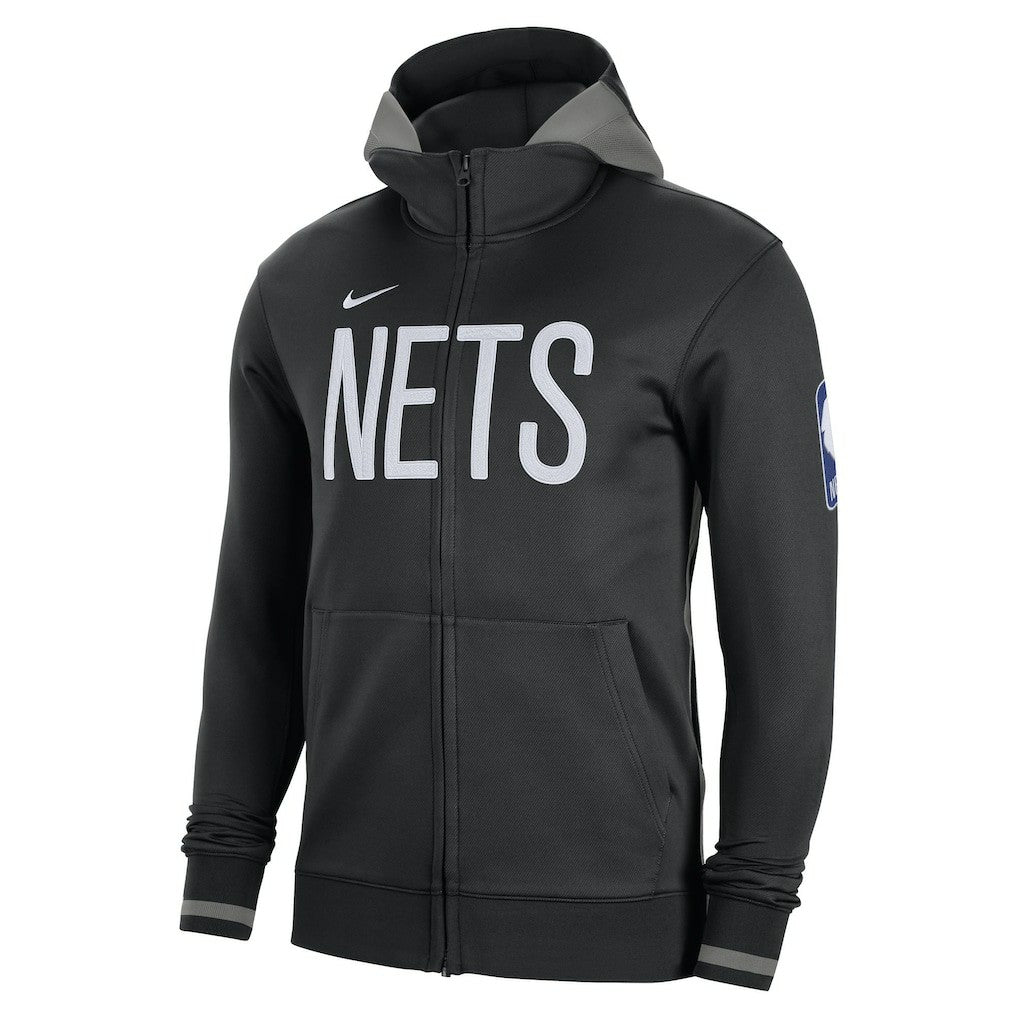 Brooklyn Nets Authentic Showtime Performance Full-Zip Hoodie Black