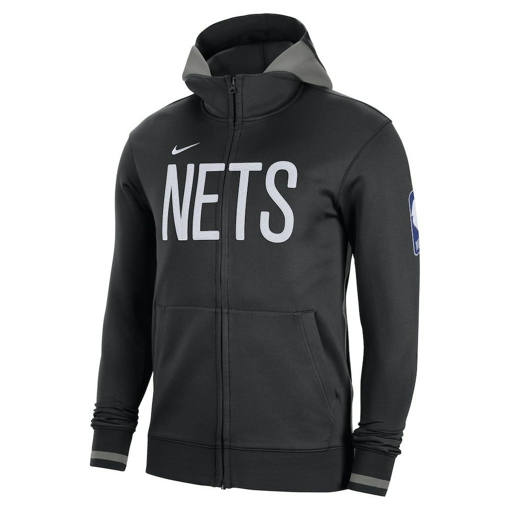Brooklyn Nets Authentic Showtime Performance Full-Zip Hoodie Black
